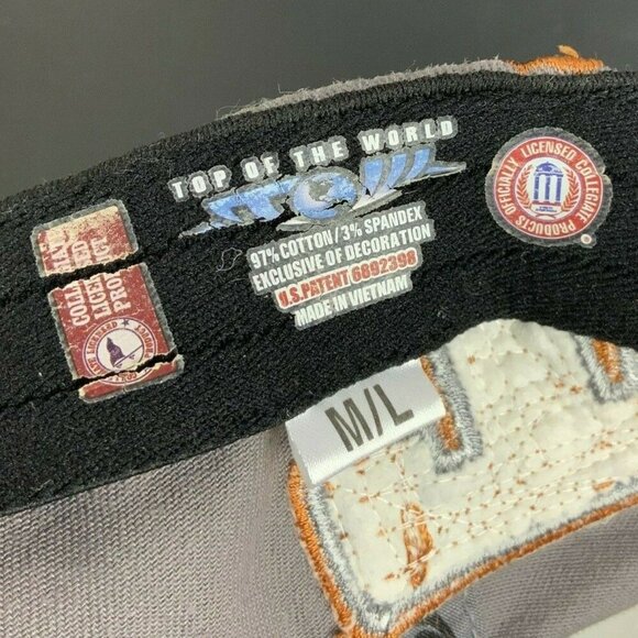 Texas Longhorns UT Adjustable Hat Cap M/L Orange Gray Embroidered Logo - Picture 7 of 7